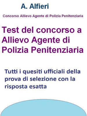 cover image of Test concorso allievo agente Polizia Penitenziaria